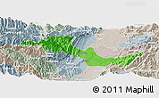 Political Panoramic Map of Neiva, lighten, semi-desaturated