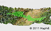 Political Panoramic Map of Neiva, satellite outside