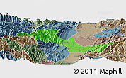 Political Panoramic Map of Neiva, semi-desaturated