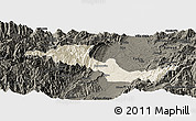 Shaded Relief Panoramic Map of Neiva, darken