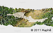 Shaded Relief Panoramic Map of Neiva, satellite outside