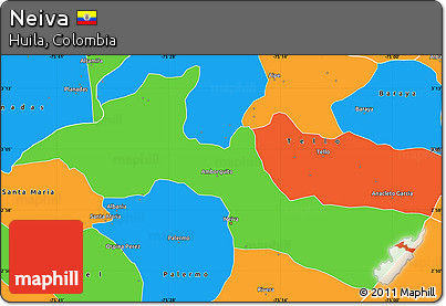 Political Simple Map of Neiva