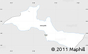 Silver Style Simple Map of Neiva, single color outside