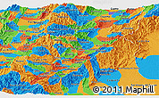 Political Panoramic Map of Huila