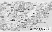 Silver Style Panoramic Map of Huila