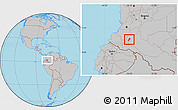 Gray Location Map of Pitalito
