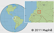 Savanna Style Location Map of Pitalito