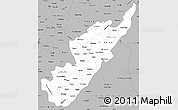Gray Simple Map of Huila