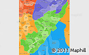 Political Shades Simple Map of Huila