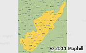 Savanna Style Simple Map of Huila