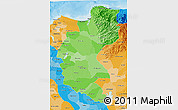 Political Shades 3D Map of Magdalena