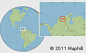 Savanna Style Location Map of Aracataca