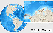 Shaded Relief Location Map of Aracataca