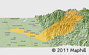 Savanna Style Panoramic Map of Aracataca