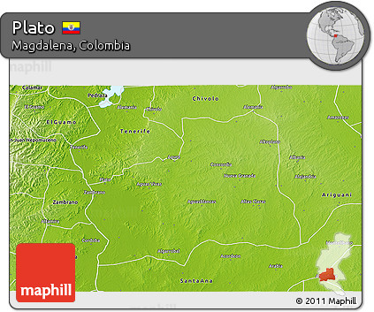 Physical 3D Map of Plato