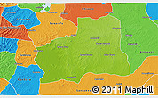 Physical 3D Map of Plato, political outside