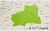 Physical 3D Map of Plato, shaded relief outside