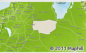 Shaded Relief 3D Map of Remolino, physical outside