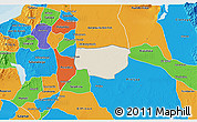 Shaded Relief 3D Map of Remolino, political outside