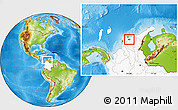 Physical Location Map of Remolino, highlighted country