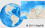 Shaded Relief Location Map of Remolino