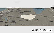Shaded Relief Panoramic Map of Remolino, darken