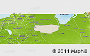 Shaded Relief Panoramic Map of Remolino, physical outside