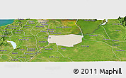 Shaded Relief Panoramic Map of Remolino, satellite outside