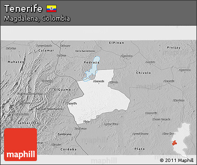 Gray 3D Map of Tenerife