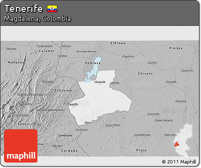 Gray 3D Map of Tenerife