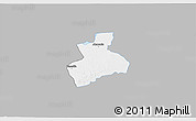 Gray 3D Map of Tenerife, single color outside