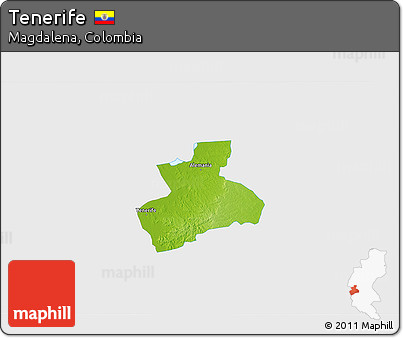 Physical 3D Map of Tenerife, single color outside