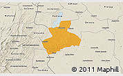 Political 3D Map of Tenerife, shaded relief outside
