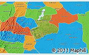 Satellite 3D Map of Tenerife, political outside