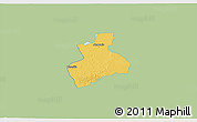 Savanna Style 3D Map of Tenerife, single color outside