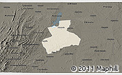 Shaded Relief 3D Map of Tenerife, darken