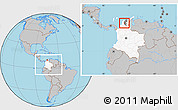 Gray Location Map of Tenerife, highlighted country, highlighted parent region, within the entire country
