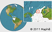Satellite Location Map of Tenerife, highlighted country