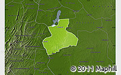 Physical Map of Tenerife, darken