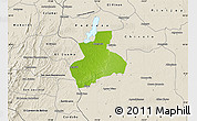 Physical Map of Tenerife, shaded relief outside