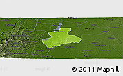 Physical Panoramic Map of Tenerife, darken