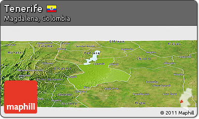 Physical Panoramic Map of Tenerife, satellite outside