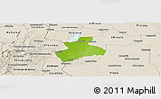 Physical Panoramic Map of Tenerife, shaded relief outside