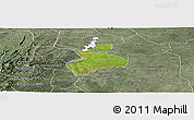 Satellite Panoramic Map of Tenerife, semi-desaturated