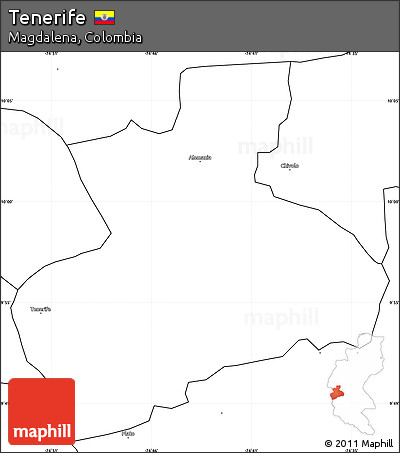 Blank Simple Map of Tenerife