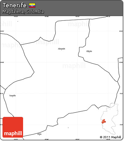 Blank Simple Map of Tenerife