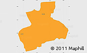 Political Simple Map of Tenerife, single color outside