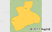 Savanna Style Simple Map of Tenerife, cropped outside