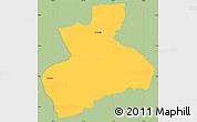 Savanna Style Simple Map of Tenerife, single color outside