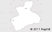 Silver Style Simple Map of Tenerife, cropped outside